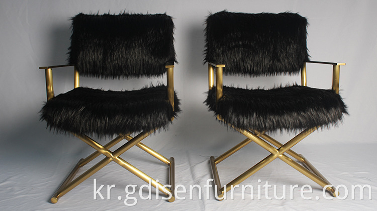 Modern Luxury Design Jodi White Sheepskin Dining Chair
